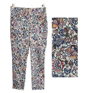Chico’s Brigitte Pants Size 0.5 (6) Floral- Multicolor Pull On